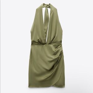 ZARA Satin Effect Mini Dress Size Small